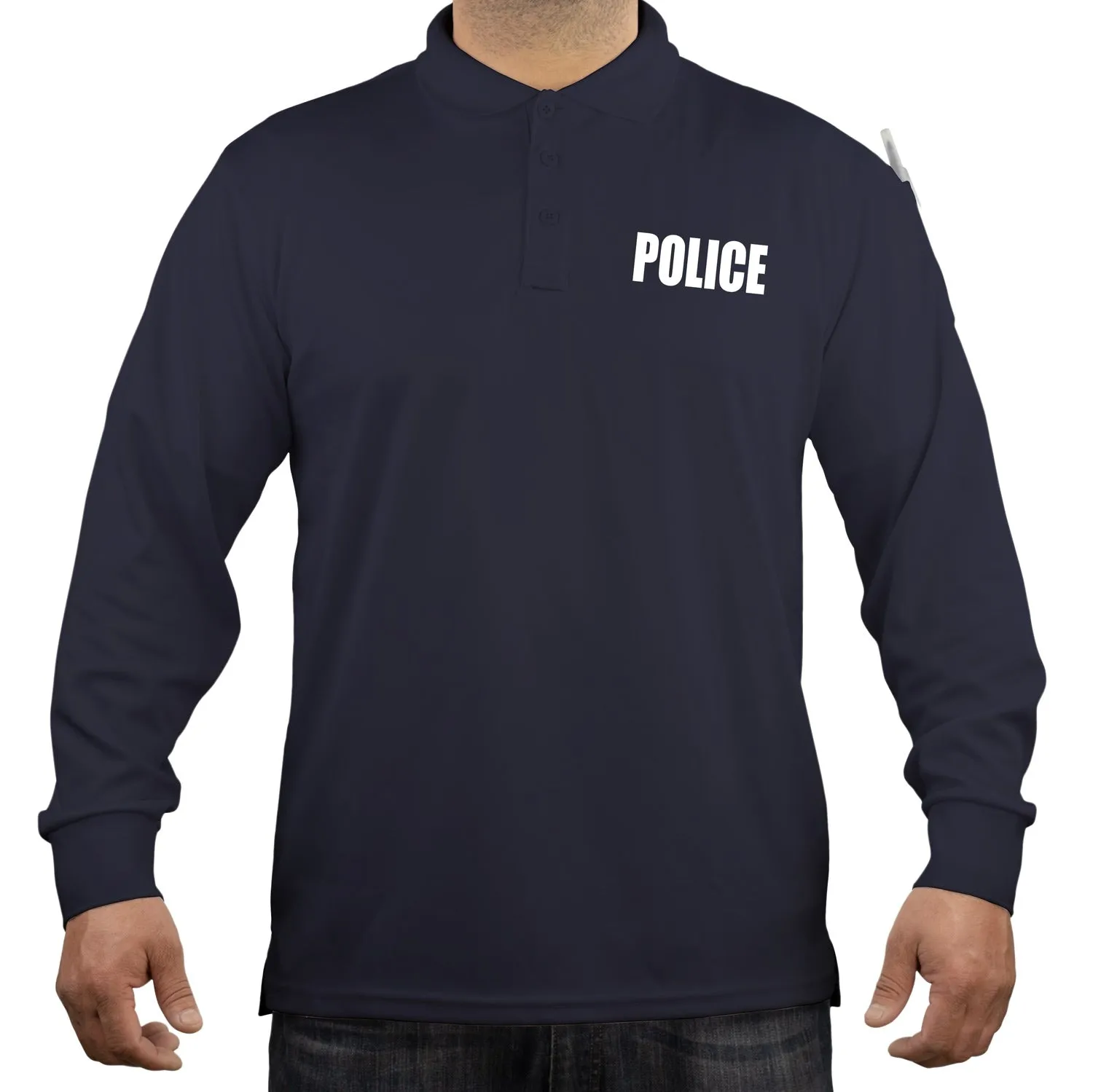 100% Polyester Police Tactical Performance Polo Long Sleeve Shirt