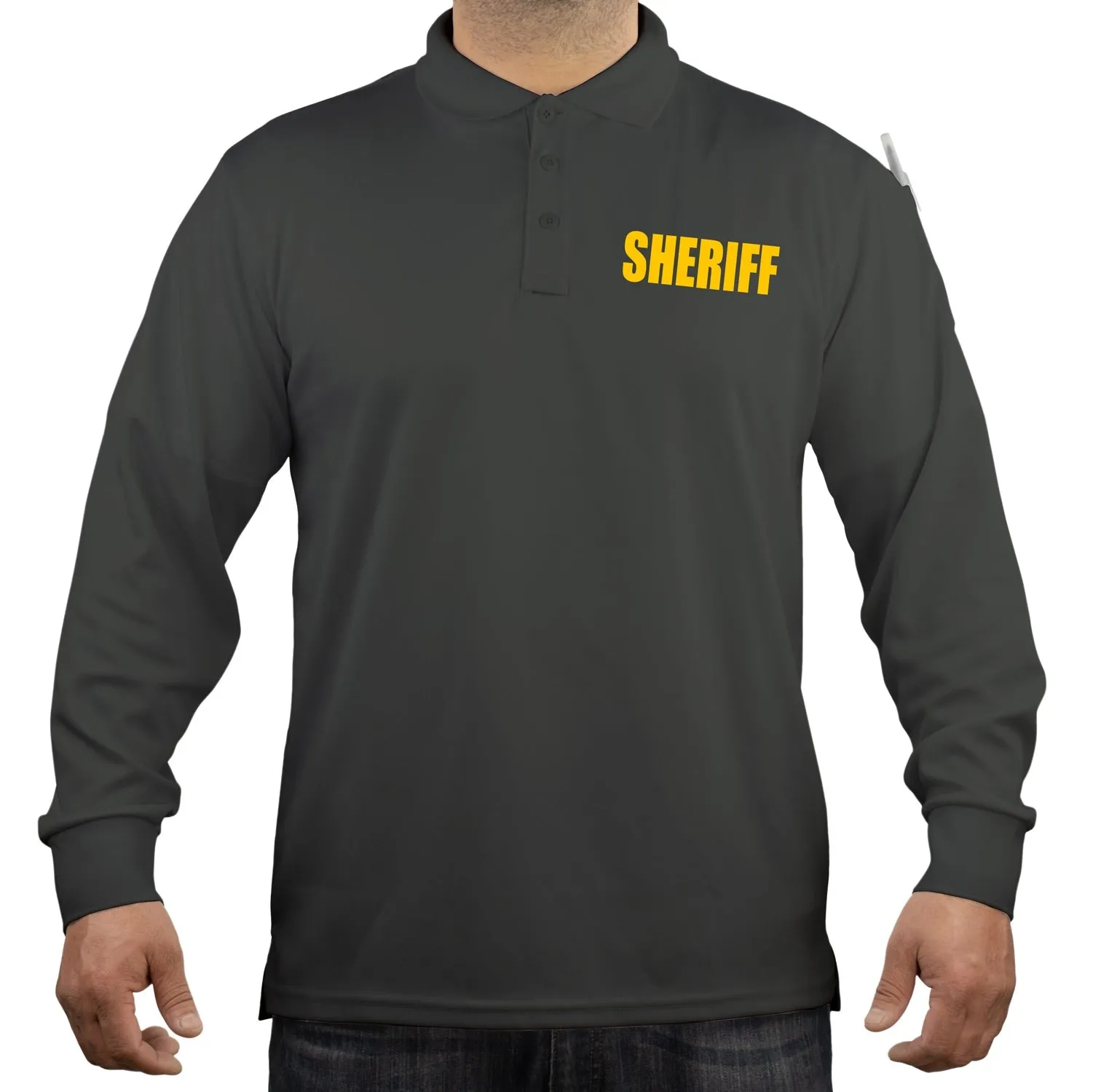 100% Polyester Sheriff Tactical Performance Polo Long Sleeve Shirt