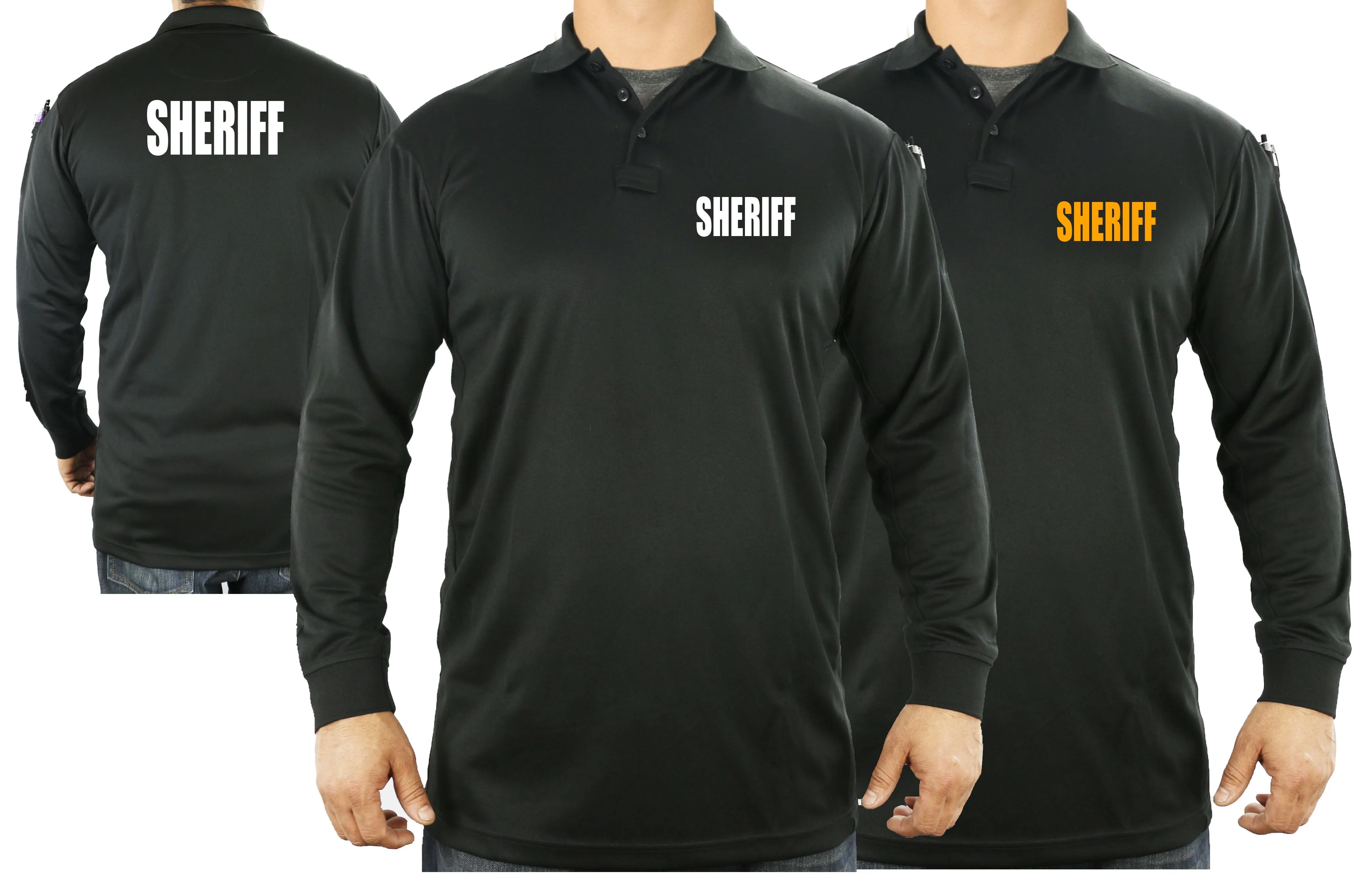 100% Polyester Sheriff Tactical Performance Polo Long Sleeve Shirt