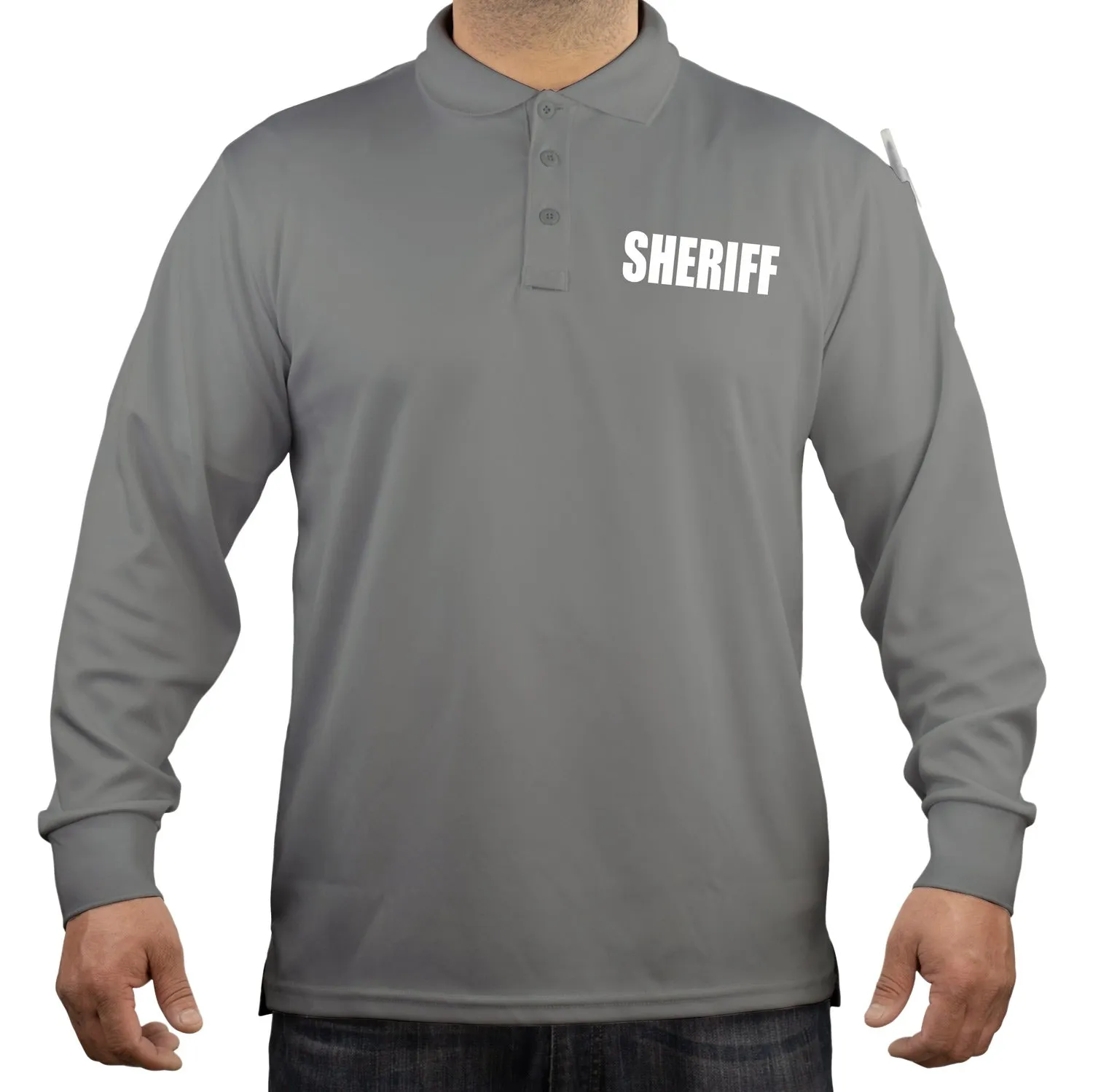 100% Polyester Sheriff Tactical Performance Polo Long Sleeve Shirt