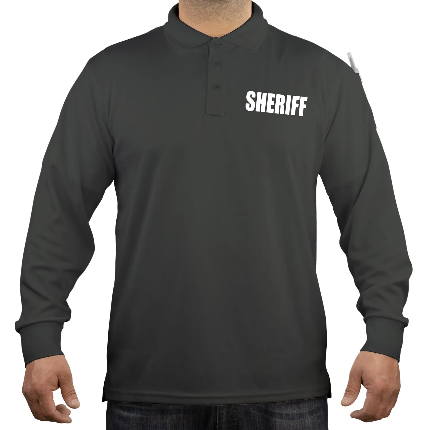 100% Polyester Sheriff Tactical Performance Polo Long Sleeve Shirt