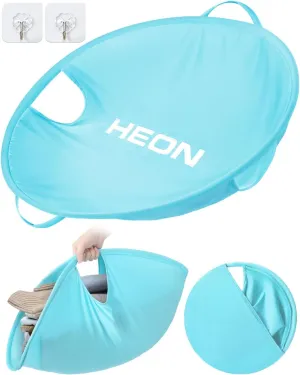 27" Pop Up Laundry Hamper, HEON Collapsible Laundry Basket for Dirty Clothes Dryer & Washer Removal, Foldable & Flexible Pop Up Clothes Hamper with Handles for Family Apartment Dorm(Cyan)