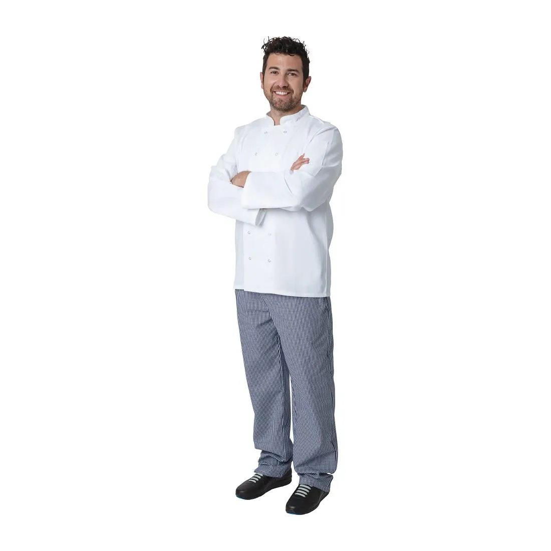 A134-M Whites Vegas Unisex Chefs Jacket Long Sleeve White M