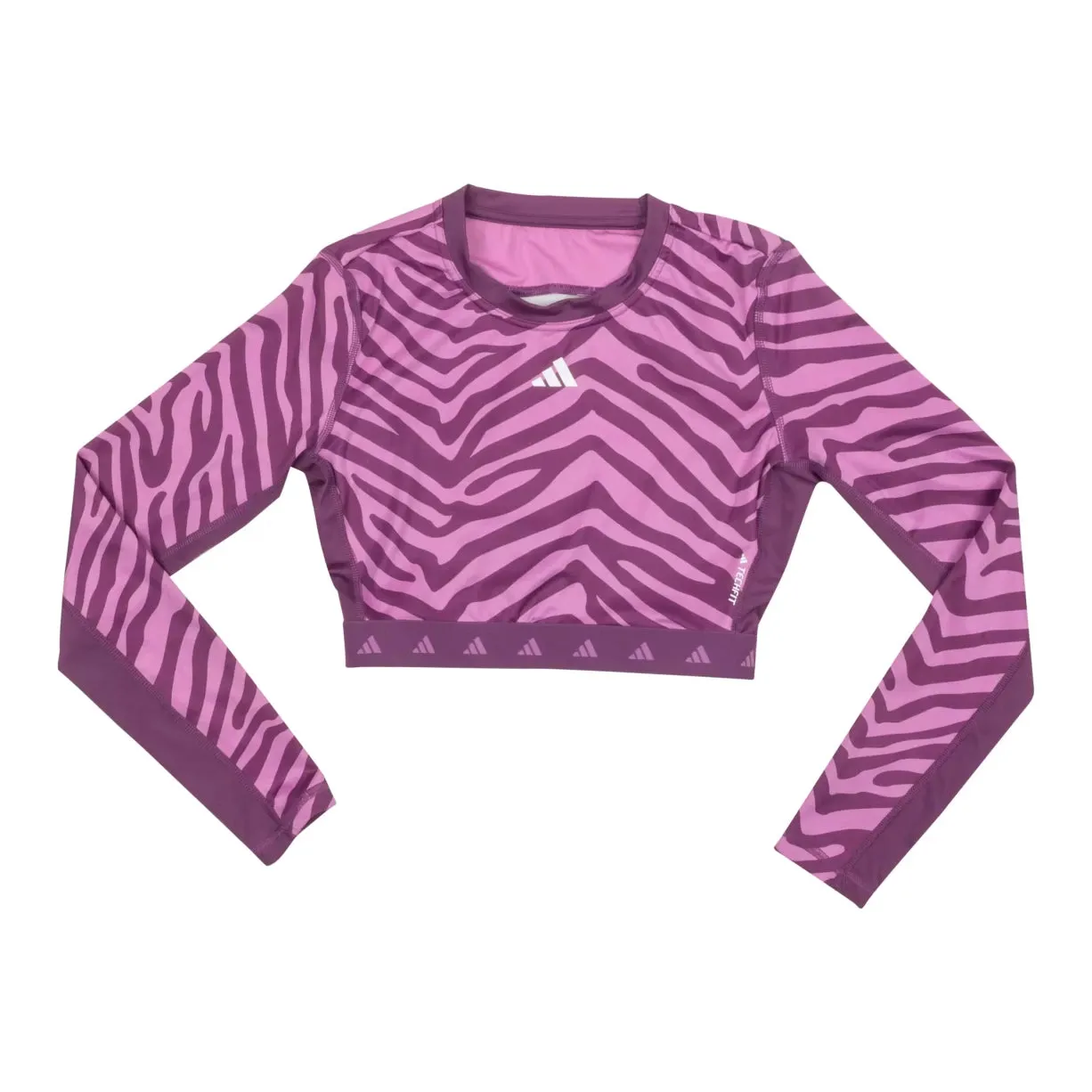 Adidas Hyperglam Techfit Crop Long Sleeve T-Shirt - Women's