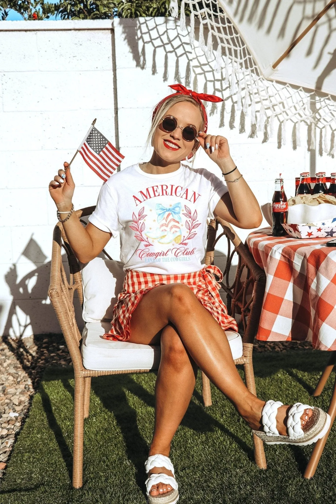 American Cowgirl Club 4th Of July Patriotic Tank