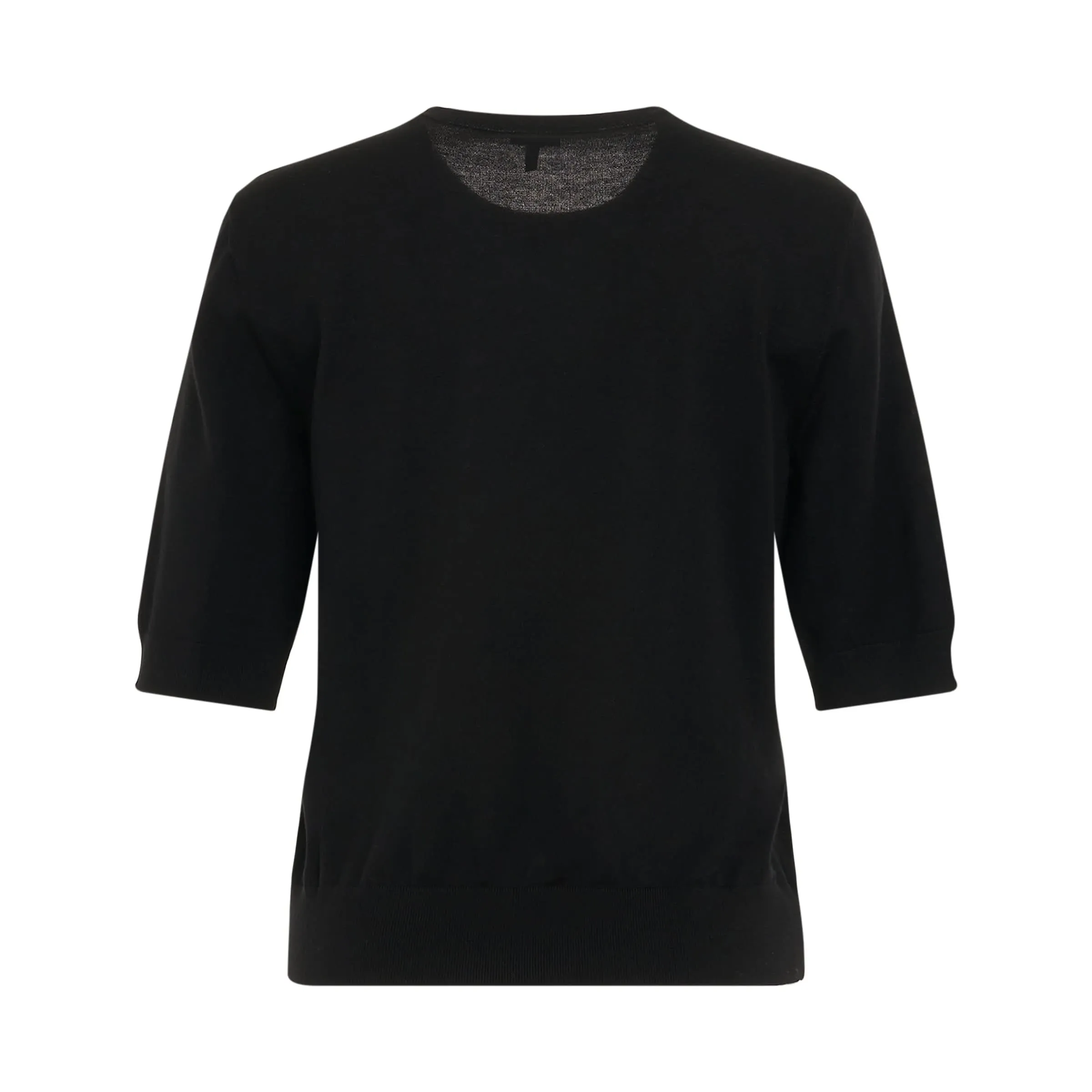 Anagram Cropped Sweater in Black