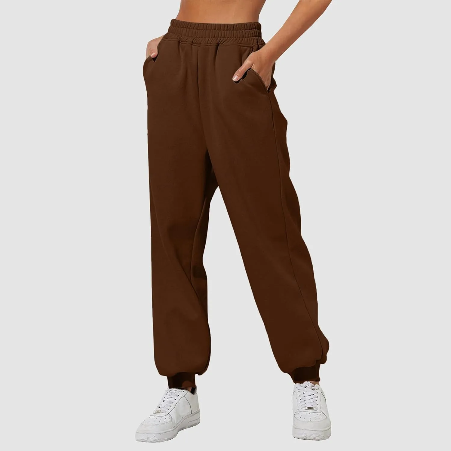 Aniywn Women's Casual Cinch High Waist Sport Running Jogging Harem Pants Sweatpants Jogger Pants Baggy Trousers