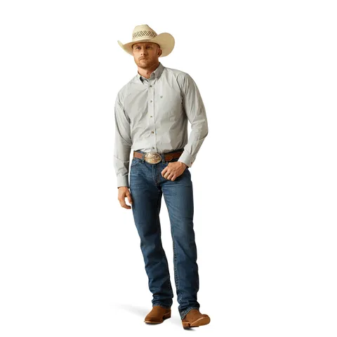 Ariat Men's Phantom Pro Series Dayne Mini Stripe Long Sleeve Shirt