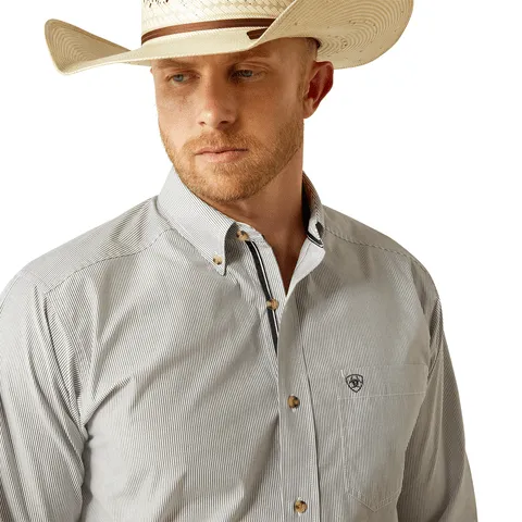 Ariat Men's Phantom Pro Series Dayne Mini Stripe Long Sleeve Shirt
