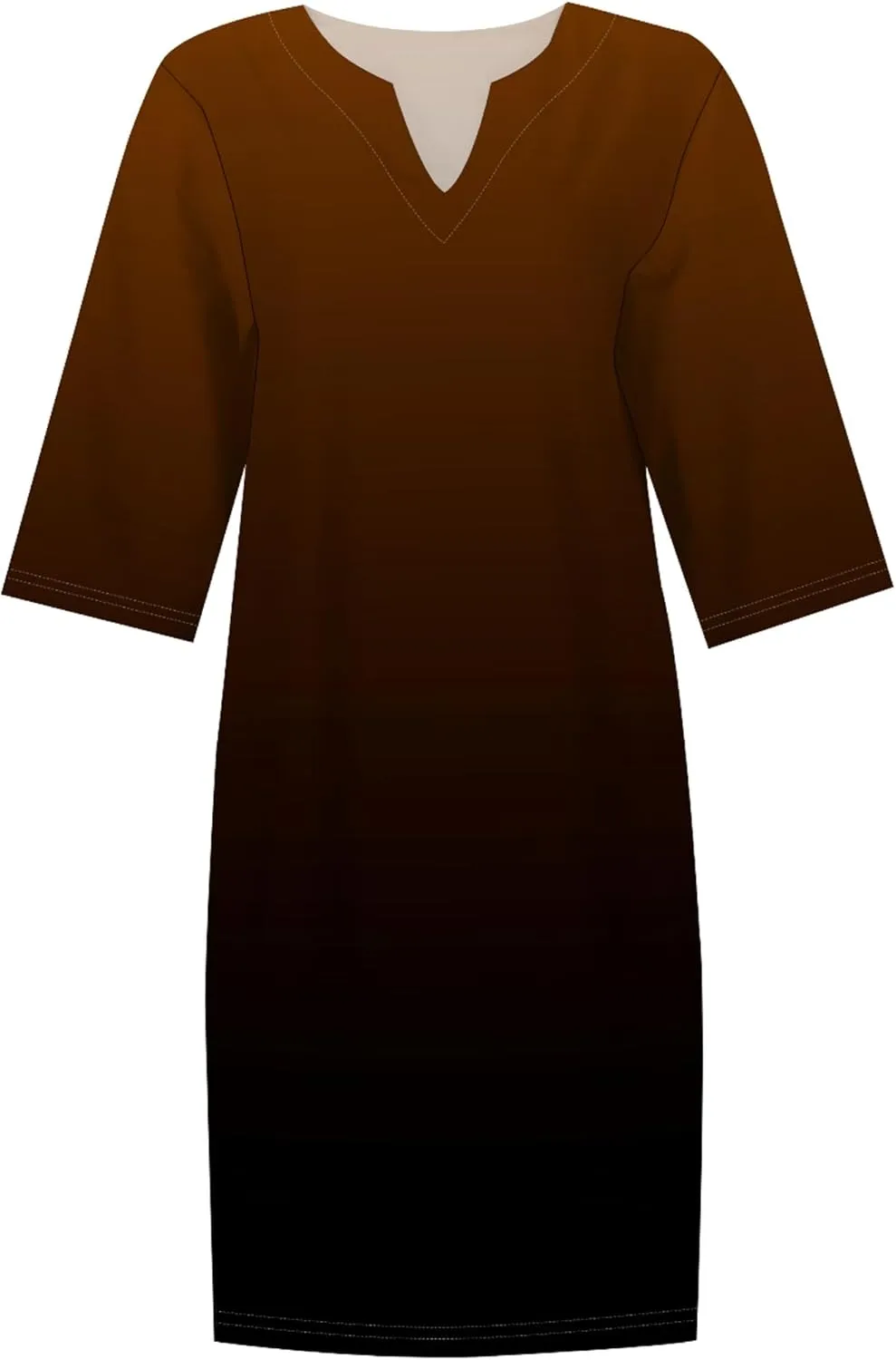 Autumn Elegant Flowy Solid Color Trendy Professional Dresses for Women V Neck Ruffle Short Sleeve Casual Shift Dress