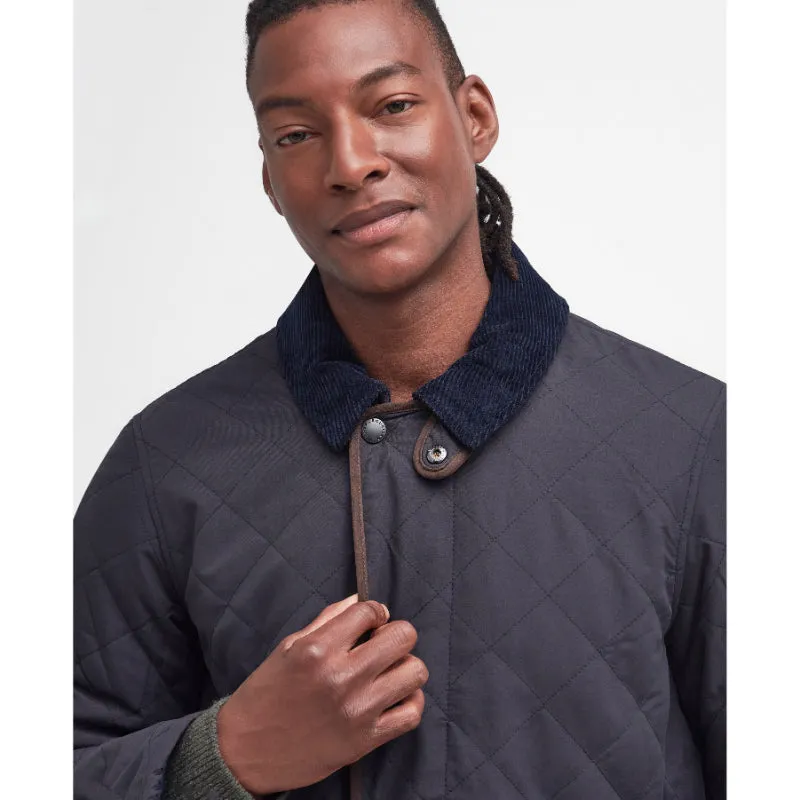 Barbour Burton Mens Quilted Waterproof Jacket - Navy