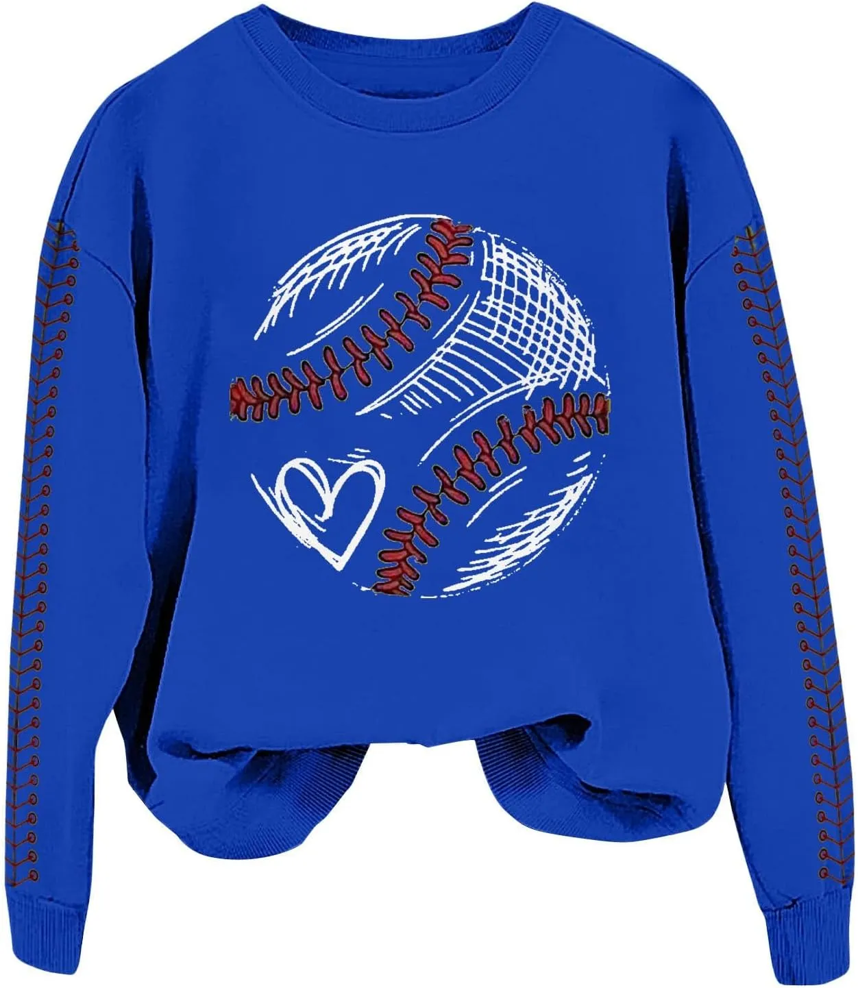 Baseball Sweatshirt for Womens 2025 Long Sleeves Round Neck Pullover Baseball Letter Print Blouses Fall Workout Tops
