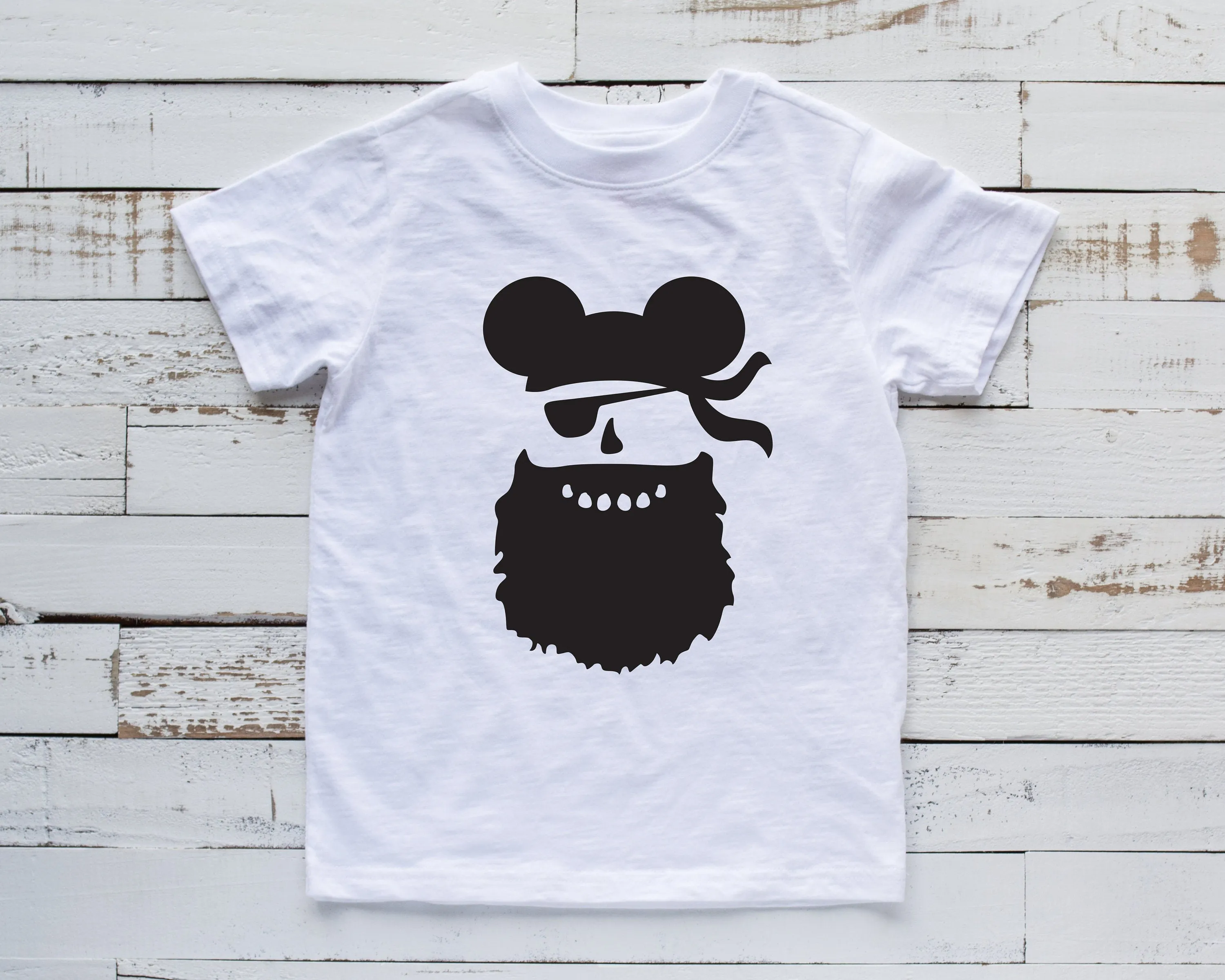 Bearded Pirate Mickey Mouse Disney T shirt - Personalized Disney Matching Family Shirts - Ahoy - Pirate's Life Skull