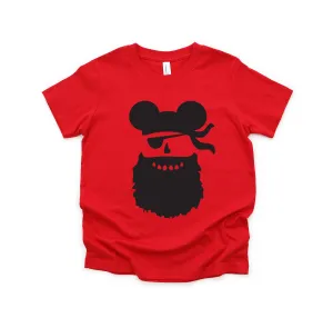 Bearded Pirate Mickey Mouse Disney T shirt - Personalized Disney Matching Family Shirts - Ahoy - Pirate's Life Skull