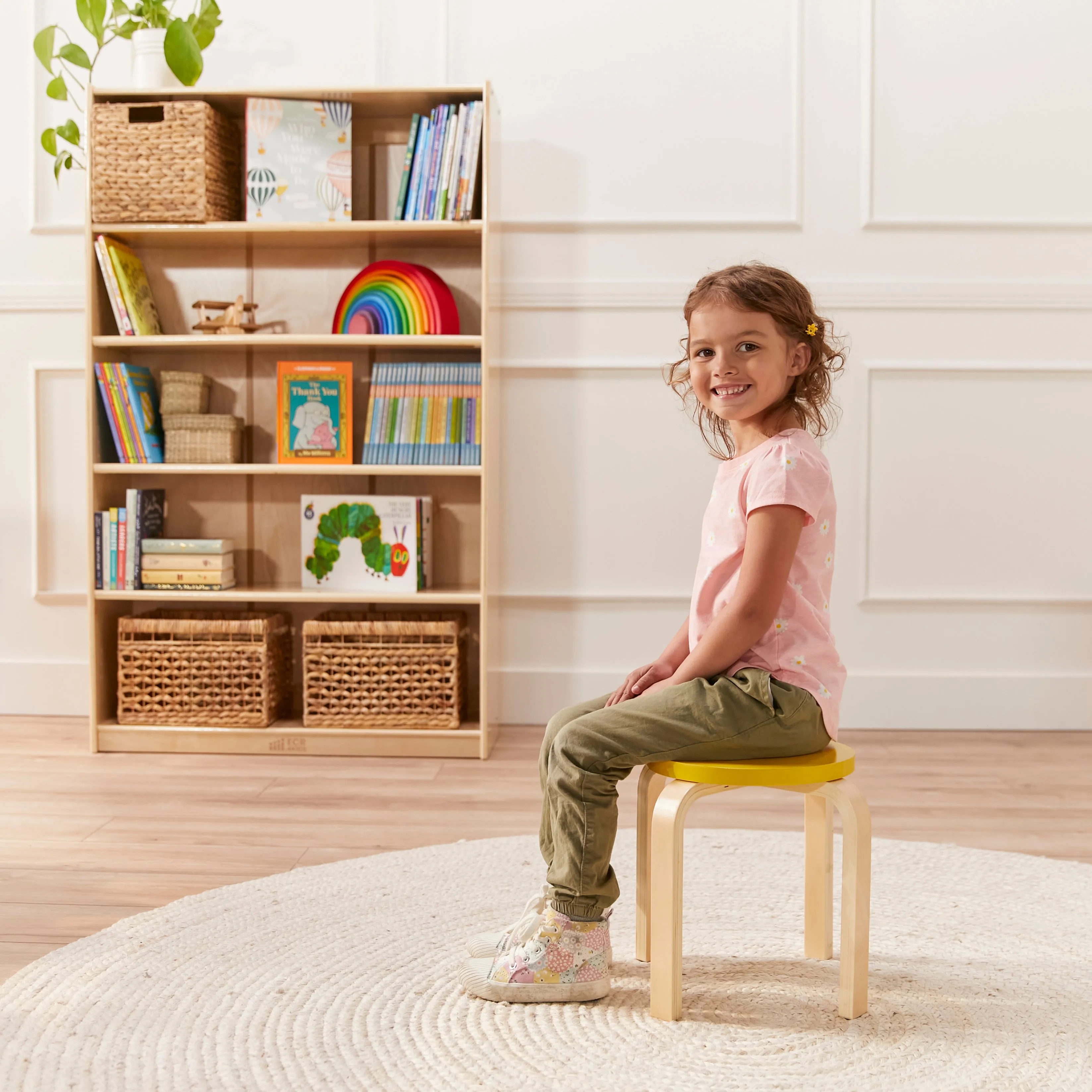 Bentwood Stackable Stools, Classroom Furniture, 6-Piece