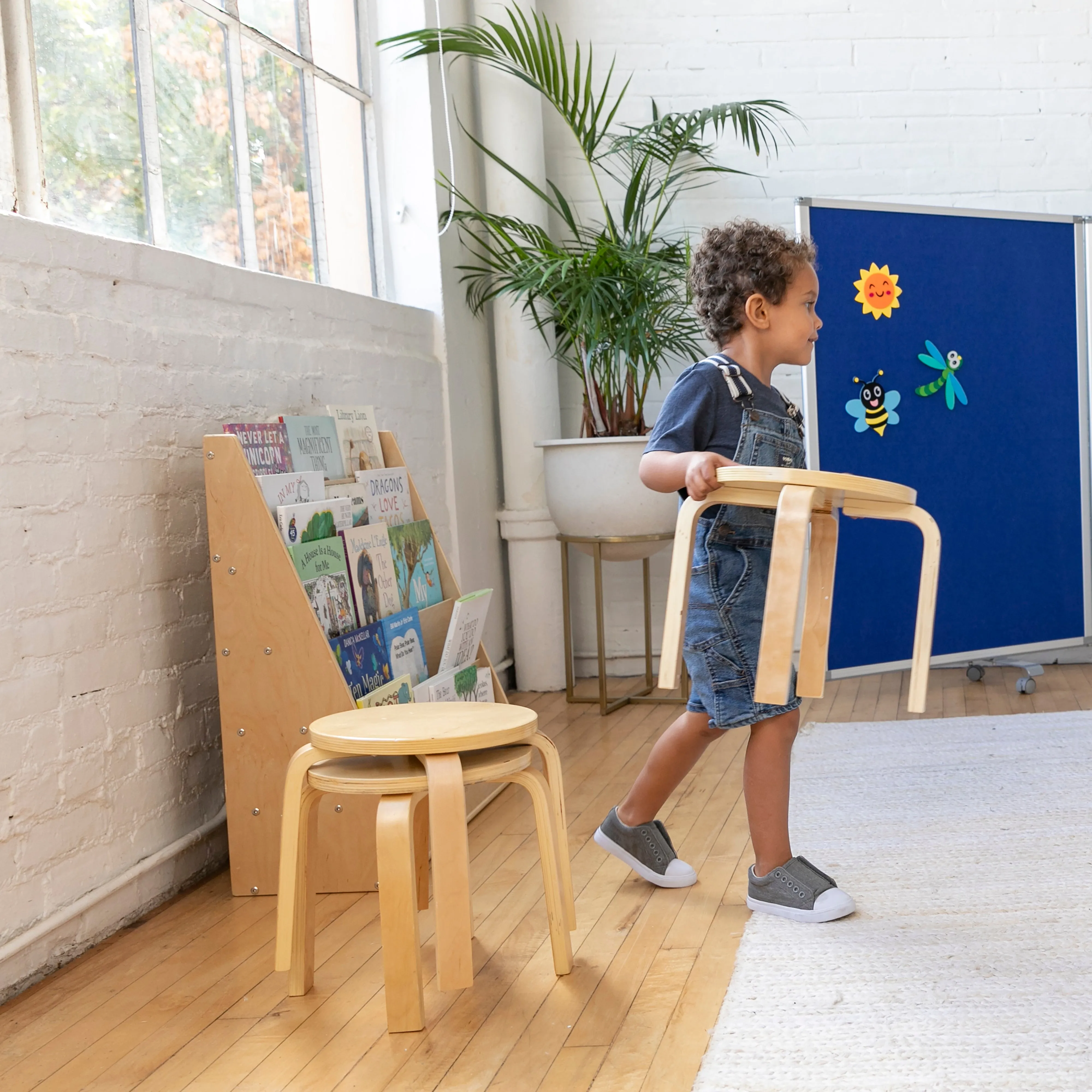 Bentwood Stackable Stools, Classroom Furniture, 6-Piece