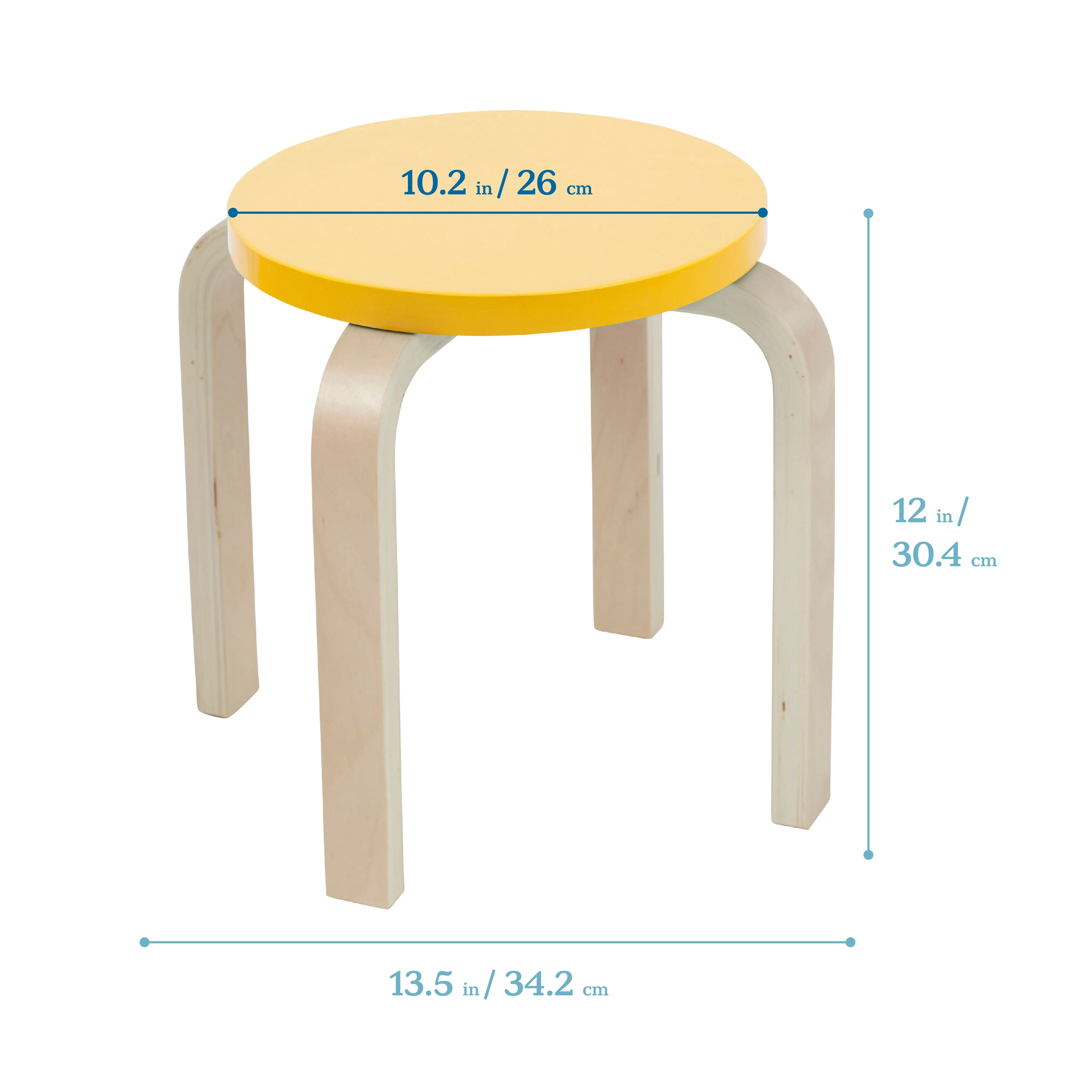 Bentwood Stackable Stools, Classroom Furniture, 6-Piece