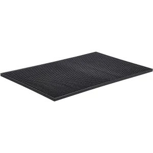 Black Rubber Bar Mat 12" x 18"