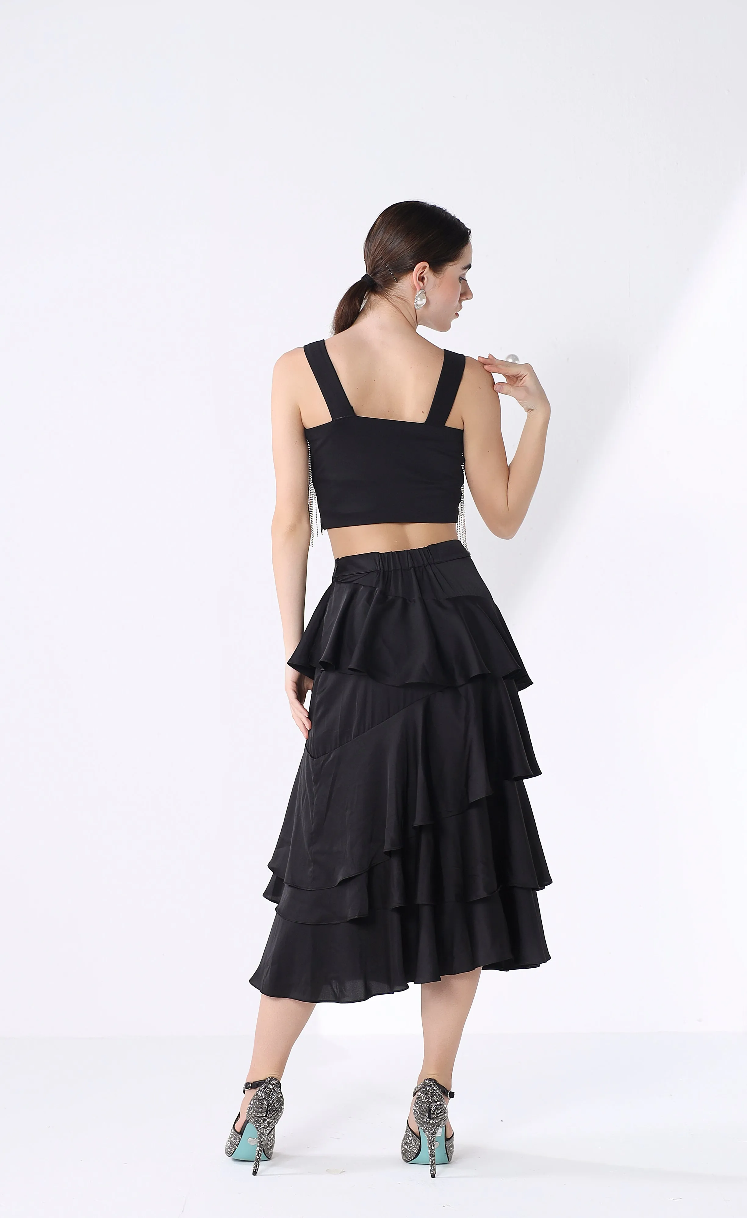Black Ruffle Skirt