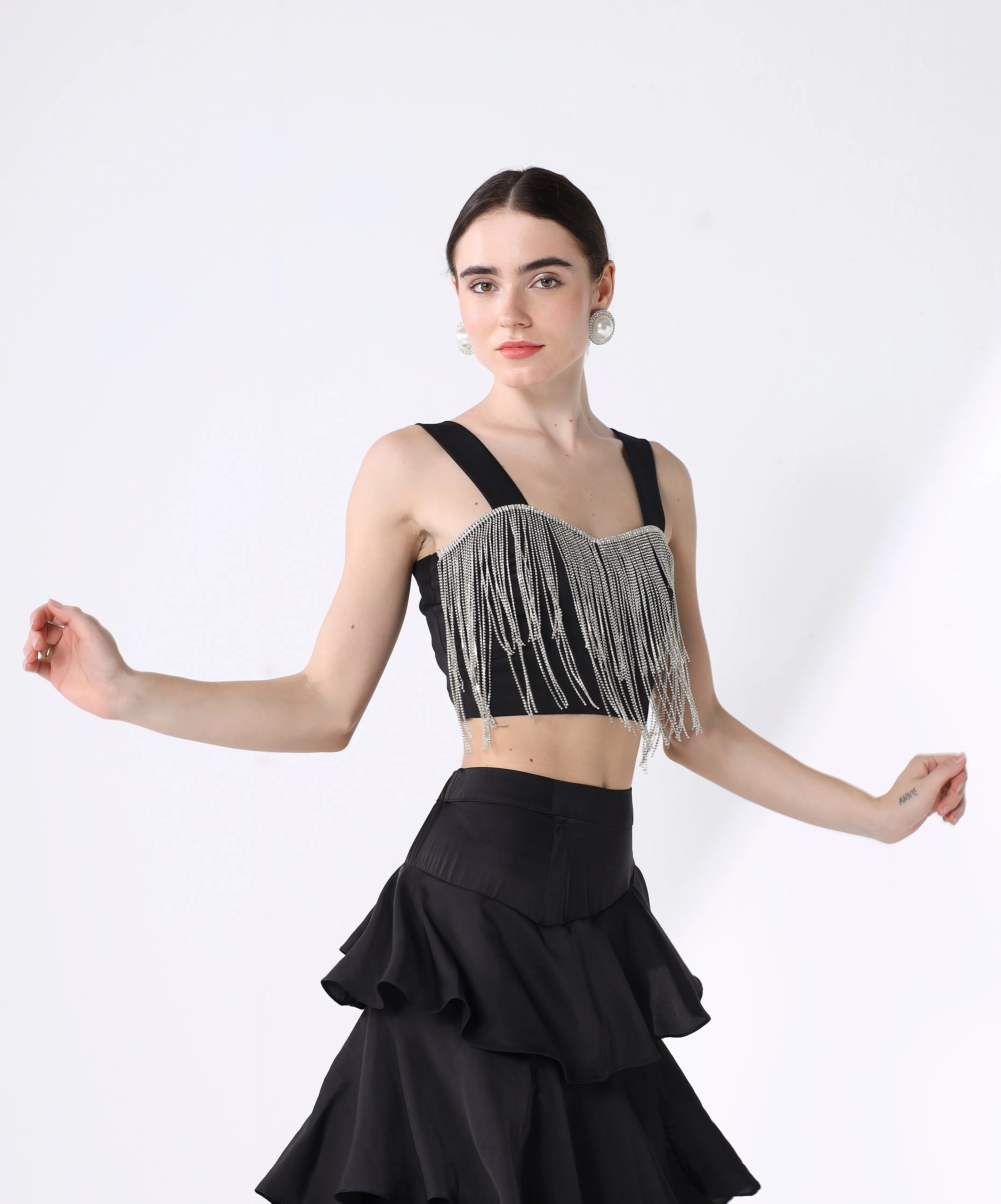 Black Ruffle Skirt