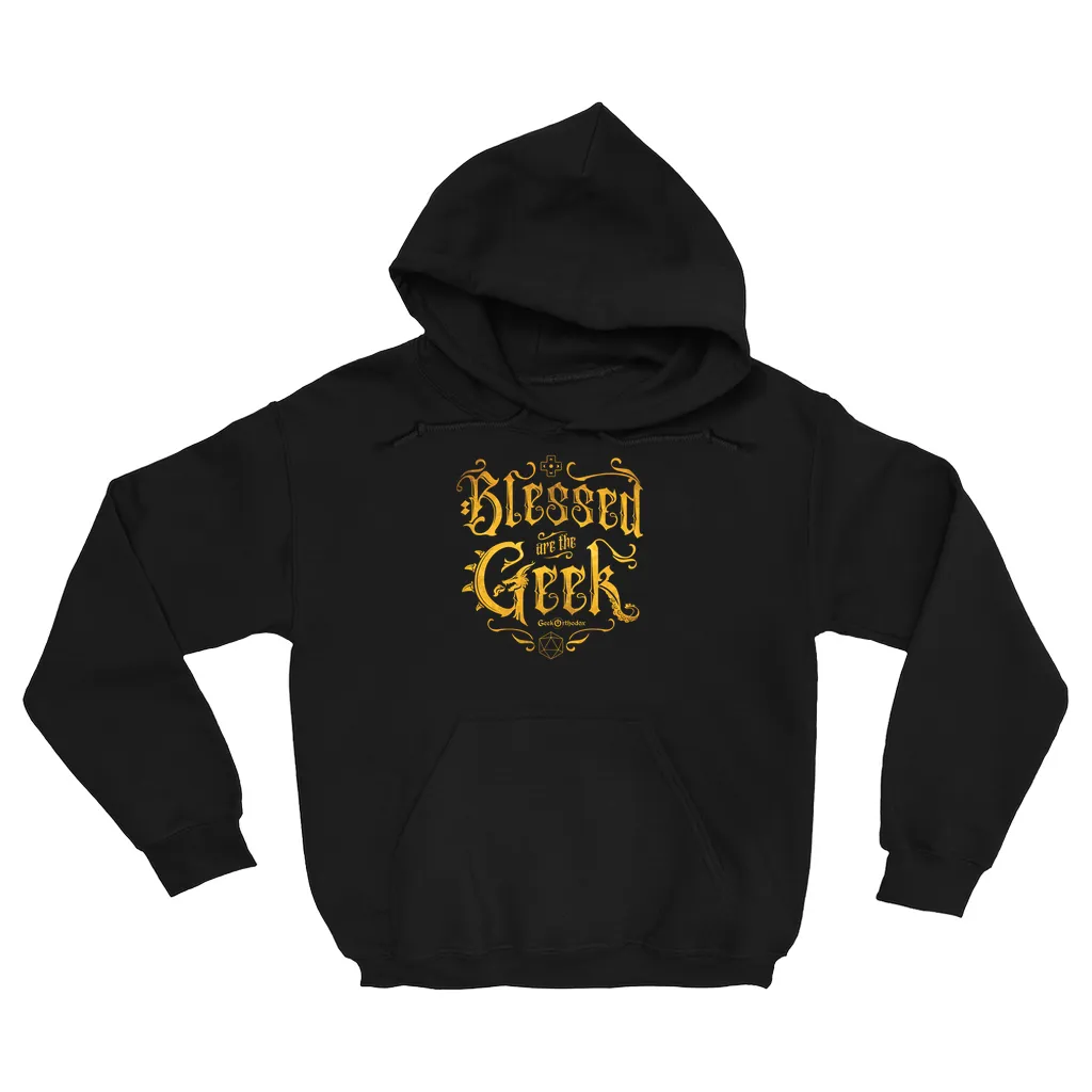Blessed Are the Geek | Cozy Nerdy Scripture Pullover Hoodie - Premium Sweatshirt