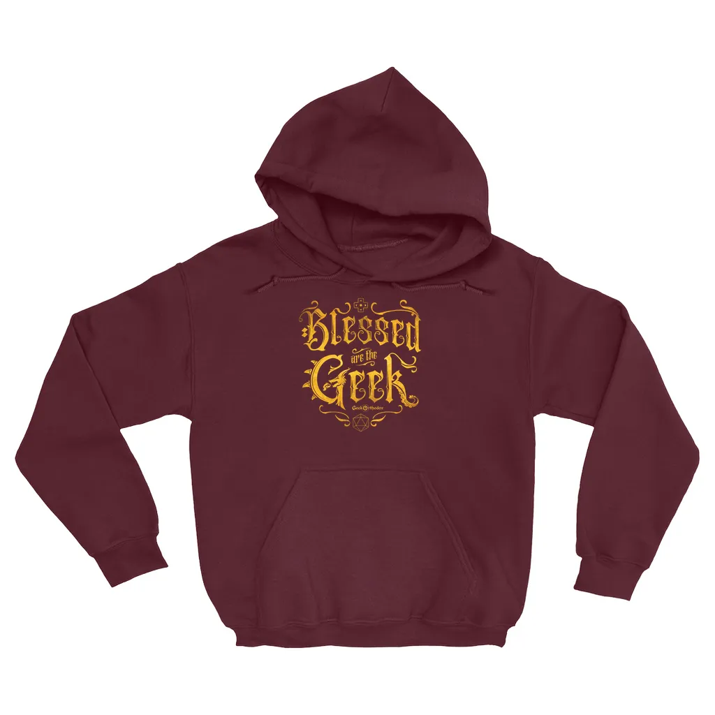 Blessed Are the Geek | Cozy Nerdy Scripture Pullover Hoodie - Premium Sweatshirt