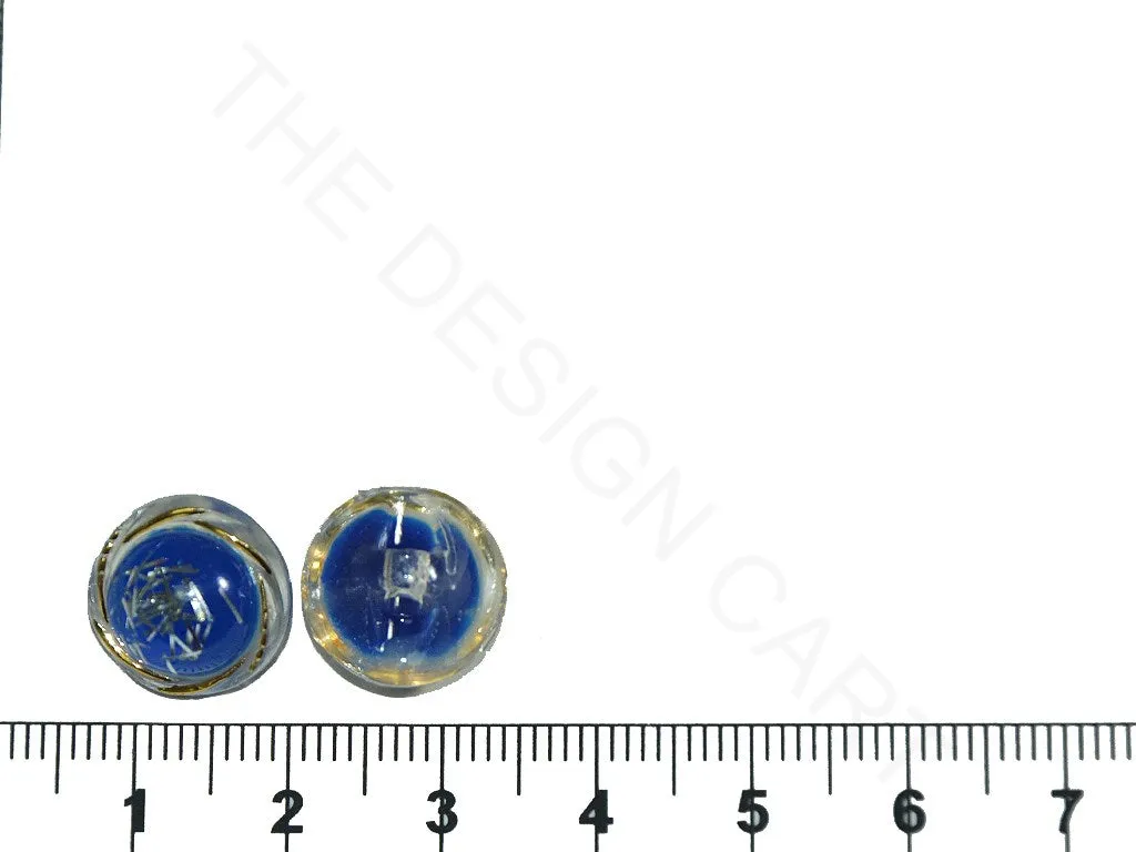 Blue Designer Acrylic Button