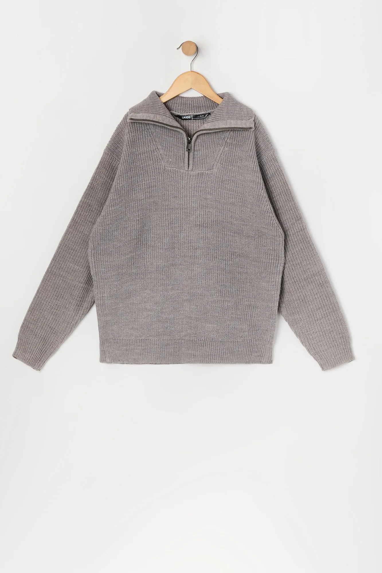 Boys Quarter Zip Sweater