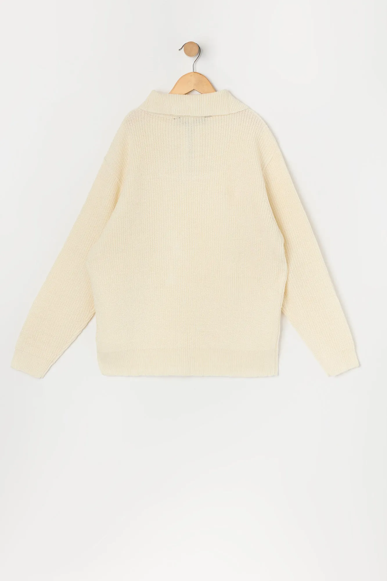 Boys Quarter Zip Sweater