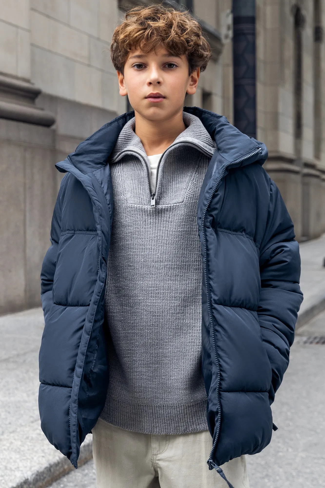 Boys Quarter Zip Sweater
