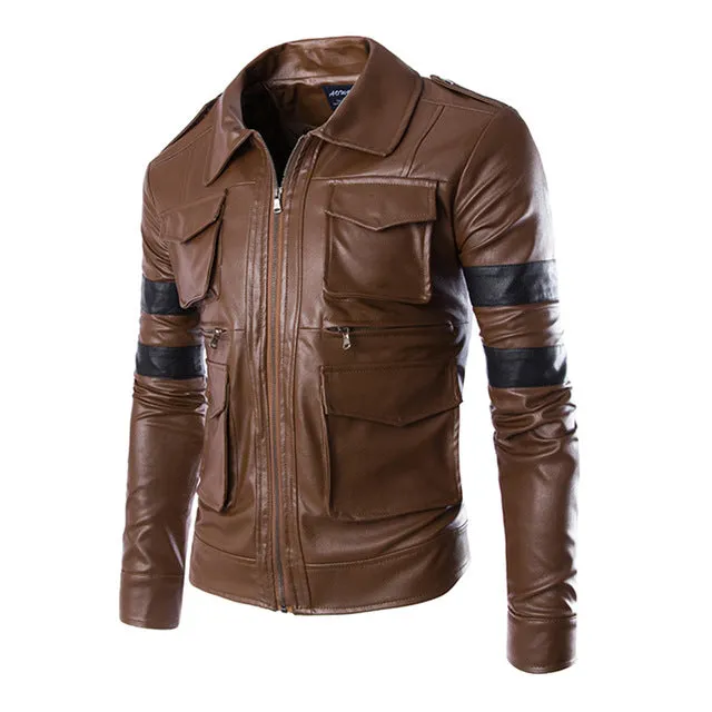 Brown Retro Leather Jacket