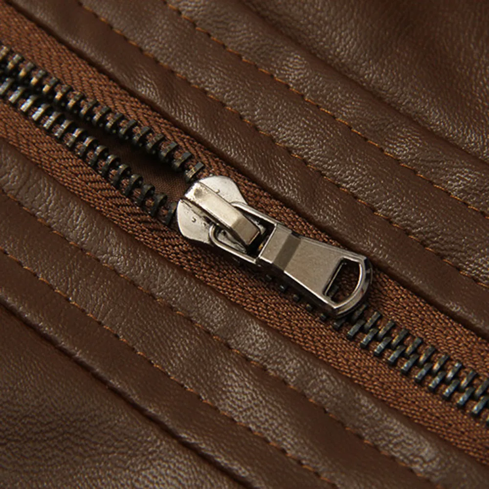 Brown Retro Leather Jacket