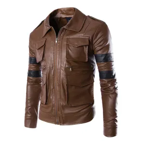Brown Retro Leather Jacket