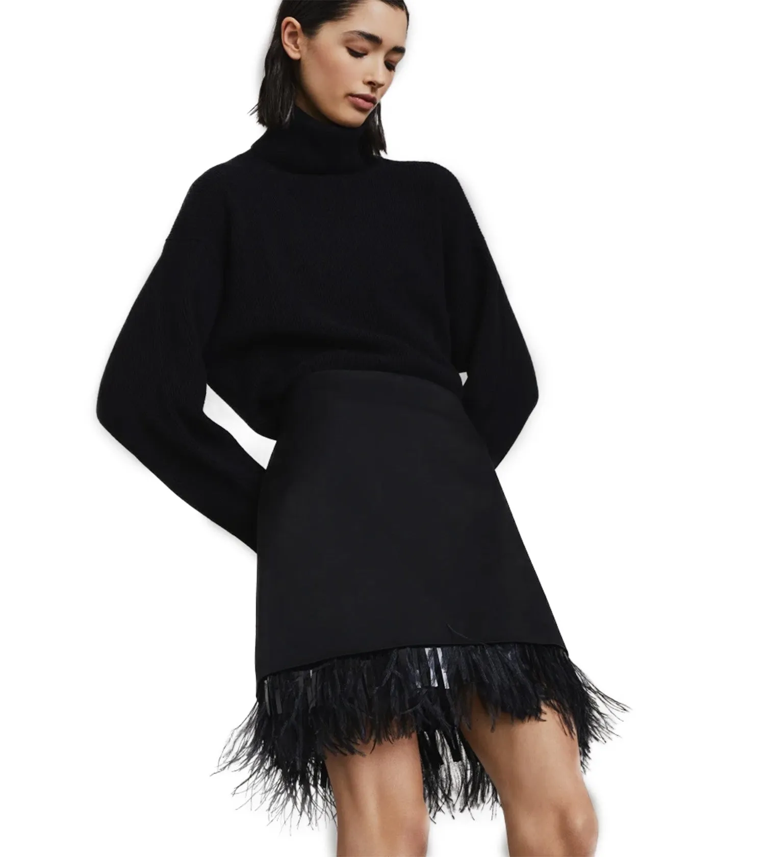 BRUNELLO CUCINELLI Satin Cady Couture Mini Skirt