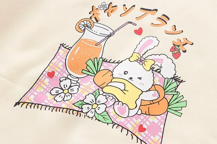 Bunny Picnic Kawaii Sweater