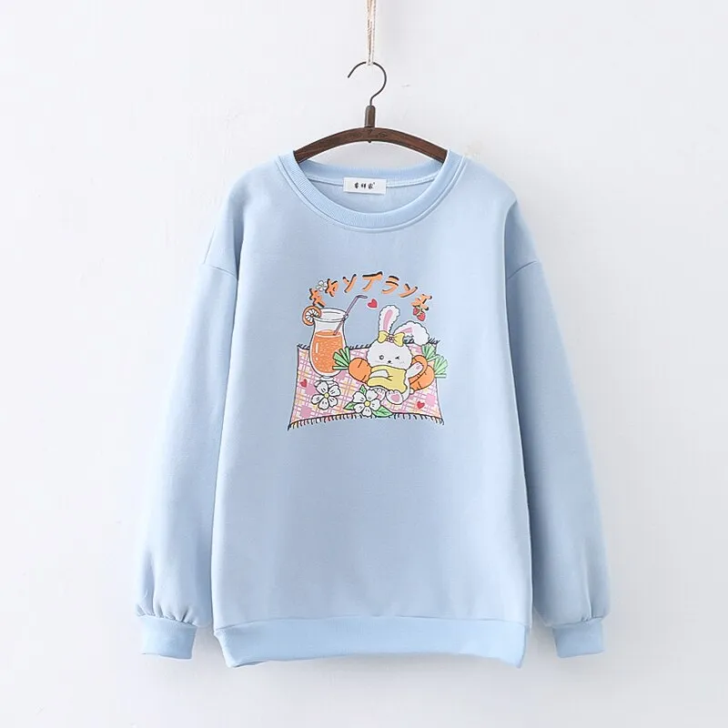 Bunny Picnic Kawaii Sweater