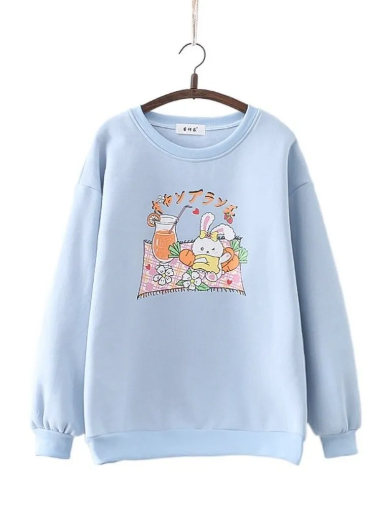 Bunny Picnic Kawaii Sweater