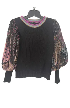 Burn Out Velvet Sweater