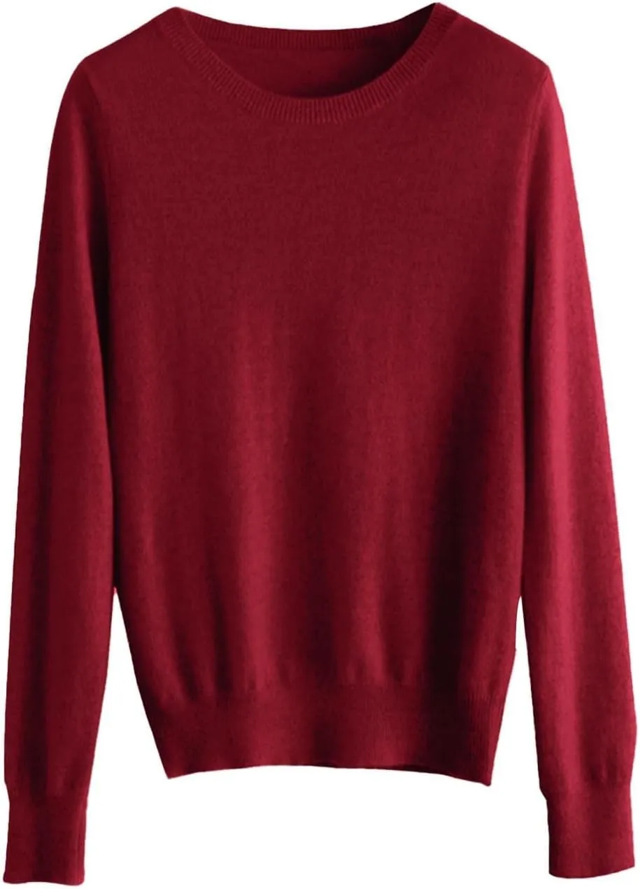 Cashmere Sweaters for Women Long Sleeve Crewneck Pullover Comfort Sweater Ladies Sweaters for Women Trendy 2025
