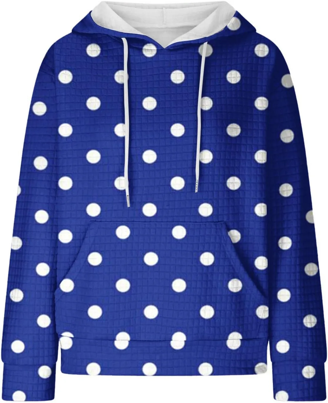 Casual Sweatshirts for Women Cute Polka Dots Drawstring Hoodies Athletic Pullover Hoody Fall Tops Cozy Preppy Clothes