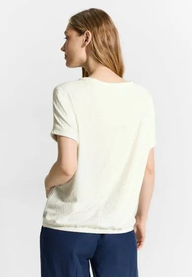 Cecil Jacquard T-Shirt Vanilla