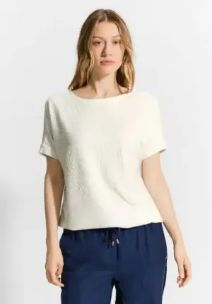 Cecil Jacquard T-Shirt Vanilla