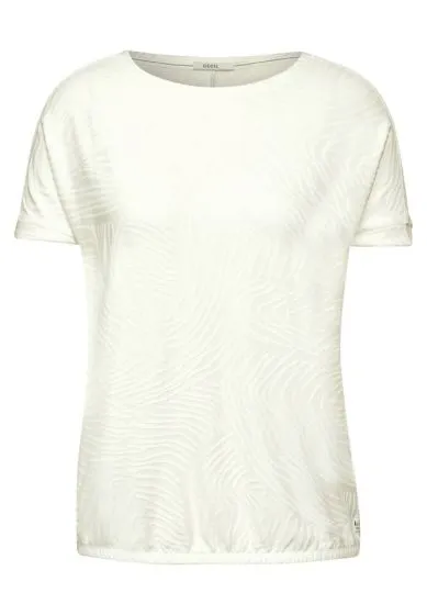 Cecil Jacquard T-Shirt Vanilla