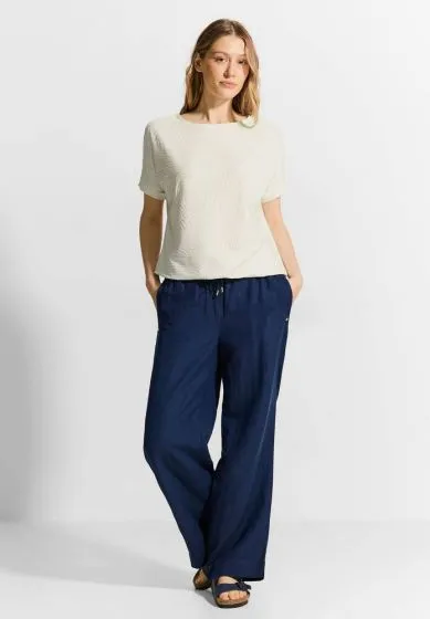 Cecil Jacquard T-Shirt Vanilla
