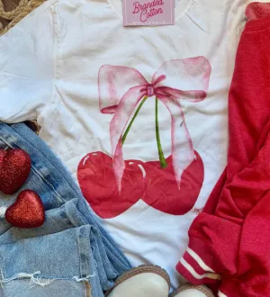 CHERRY BOW TEE