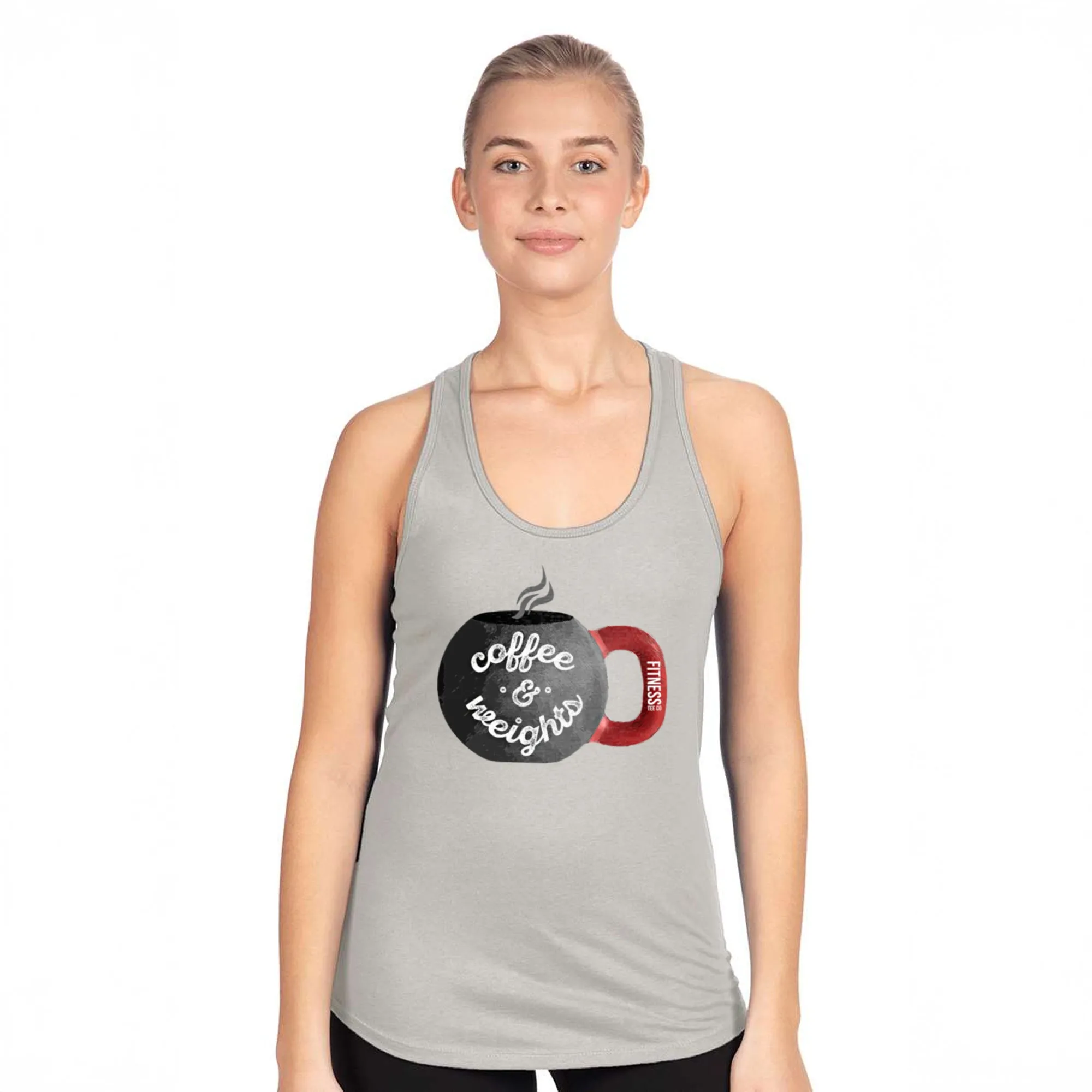 Coffee and Weights Racerback Tank Top