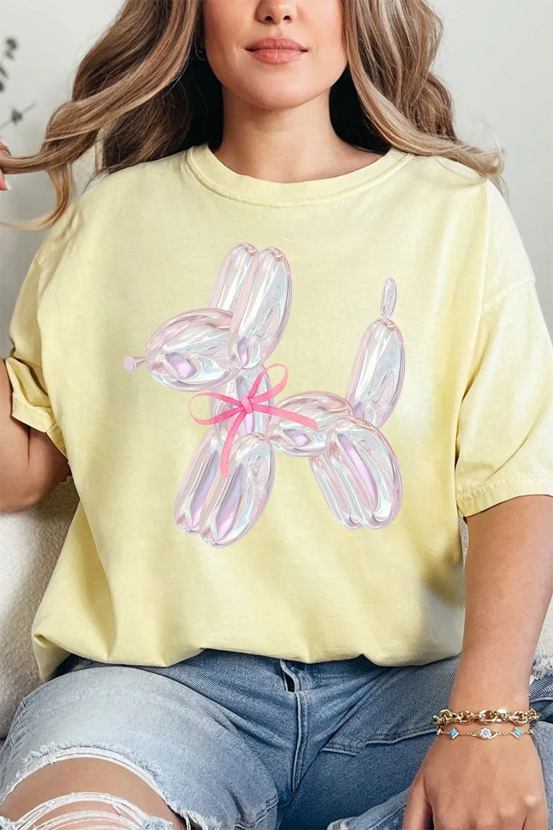 Coquette Balloon Dog Comfort Colors Adult Ring-Spun Cotton Tee
