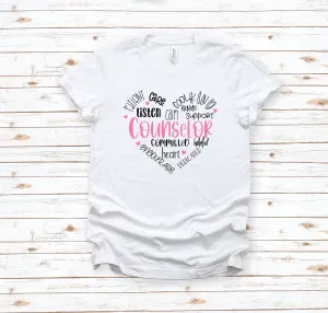 Counselor Unisex T Shirt - Counselor T Shirts - Gift for Counselor - Counseling Statement Shirt - Typography