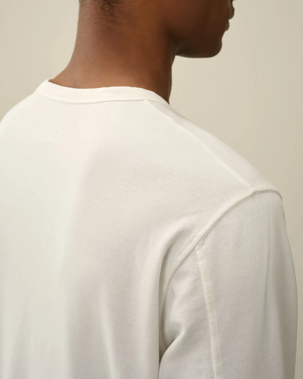 C.P. Company Light Fleece Sweatshirt Gauze White