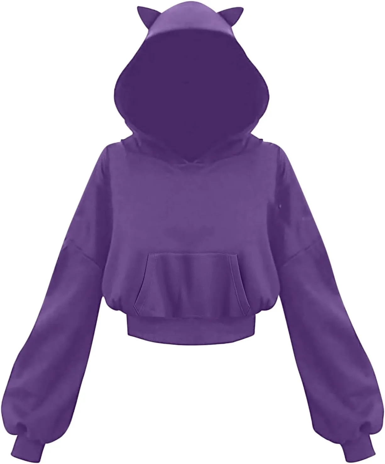 Cute Hoodies for Women Girls Gothic Style Hooded Sweatshirt Plus Size Long Sleeve Crop Tops Y2K Fall Pullover